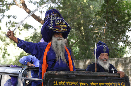Nihang Sikh religious procession in Amritsar, India - 20 Oct 2017