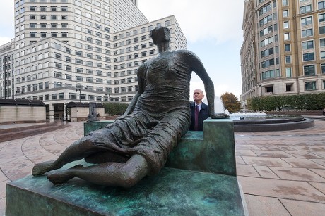 Henry Moore's Draped Seated Woman returns to east London, UK - 25 Oct 2017