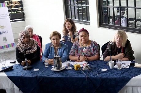 Nobel Peace laureates press meeting, Guatemala City - 27 Oct 2017