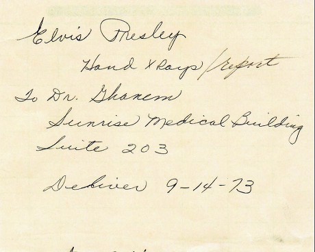 Elvis Presleys Medical Report Editorial Stock Photo - Stock Image