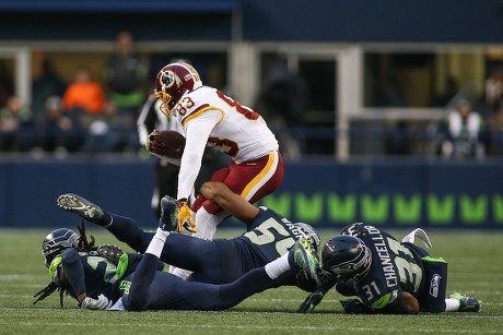 Seattle Seahawks' Kam Chancellor in action during a NFL football practice  Monday, Aug. 2, 2010, in Renton, Wash. (AP Photo/Elaine Thompson Stock  Photo - Alamy