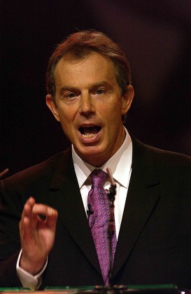 Tony Blair Makes His Speech Editorial Stock Photo - Stock Image