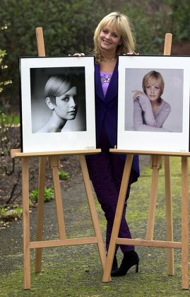 Twiggy With 1966 Portrait By Barry Latigan And 2001 Portrait By Brian Aris In A Celebration Of Her Career As A Model. She Was At A Special Reception In Central London Friday February 16 2001 Where She Was Honoured By Cosmetic Executive Women Uk.