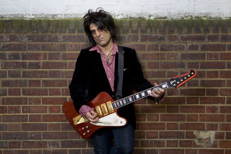 New York Dolls guitarist Steve Conte is photographed at Gibson's UK show room in Central London, Britain - 11 May 2009