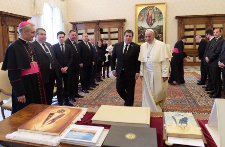 President of Paraguay Horacio Manuel Cartes Jara papal audience, Vatican, Rome, Italy - 09 Nov 2017
