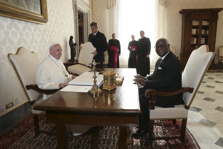 Sierra Leone President Koroma received by Pope Francis, Vatican, Vatican City State (Holy See) - 11 Nov 2017