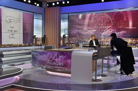 Eric Cantona on LCI, 24h Pujadas TV Show, Paris, France - 15 Nov 2017