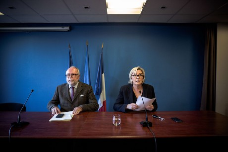 Marine Le Pen press conference, Paris, France - 22 Nov 2017