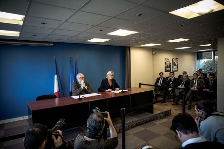 Marine Le Pen press conference, Paris, France - 22 Nov 2017