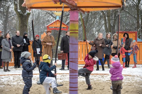 'Saint Wladyslaw's Playground' in Lazienki Park in Warsaw, Poland - 04 Dec 2017