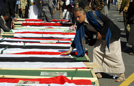 Funeral for Houthi fighters allegedly killed in recent clashes in Sana'a, Yemen - 07 Dec 2017