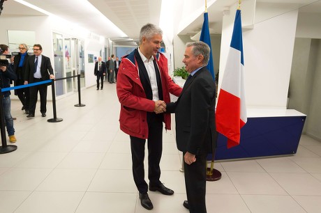Laurent Wauquiez arriving at Les Republicains headquarters, Paris, France - 10 Dec 2017