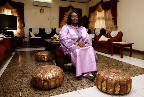 Sia Koroma, the First Lady of Sierra Leone at her home in Freetown, Sierra Leone  - 31 May 2008