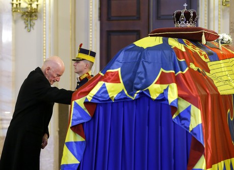 Simeon Borisov Saxe-Coburg-Gotha paying respect to Former King Michael I of Romania, Bucharest - 14 Dec 2017