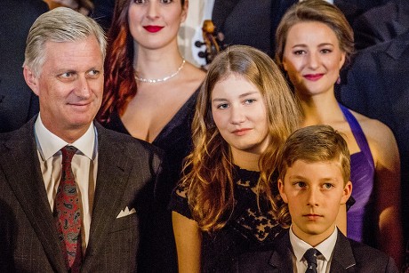 Belgian Royal Family attending traditional christmas concert in the Royal of Palace of Brussels, Brussels, Belgium - 20 Dec 2017