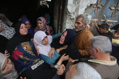 Relatives Zakaria Alkafarneh Who Killed During Editorial Stock Photo ...