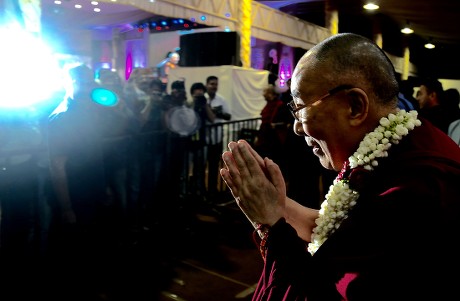 Tibetan spiritual leader Dalai Lama in Bangalore, Karnataka state, India - 24 Dec 2017