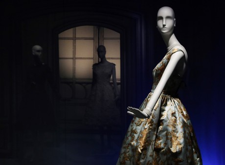 Dress By Spanish Fashion Designer Cristobal Editorial Stock Photo