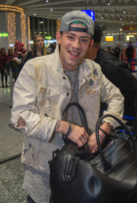 Daniele Negroni on departure to the RTL jungle camp at the airport in Frankfurt, Germany - 13 Jan 2018
