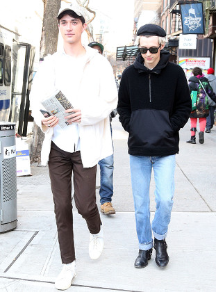 Troye Sivan and Jacob Bixenman out and about, New York, USA - 24 Jan 2018