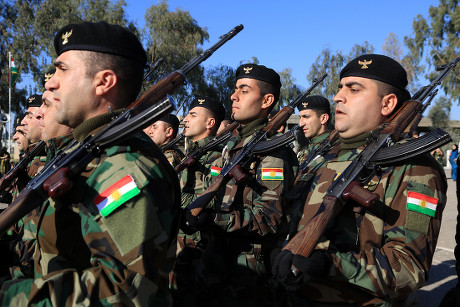 Kurdish Peshmerga Officers Attend Their Graduation Editorial Stock ...