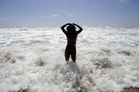 Tourists Attend Zipolite 2018 Nudist Festival - Foto de stock de