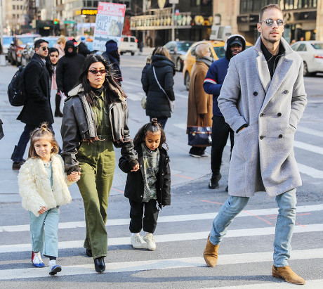 Kourtney Kardashian and family out and about, New York, USA - 03 Feb 2018