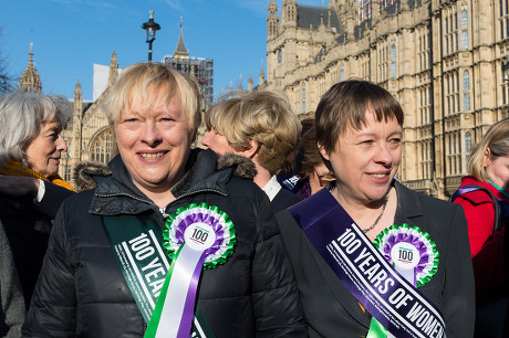 Centenary of Woman's Suffrage photocall, Westminster, London, UK - 06 Feb 2018