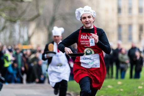 Rehab Parliamentary Pancake Race, London, UK - 13 Feb 2018