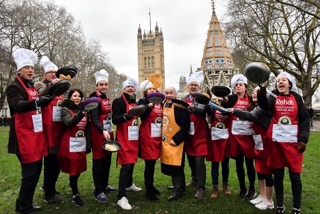 Rehab Parliamentary Pancake Race, London, UK - 13 Feb 2018