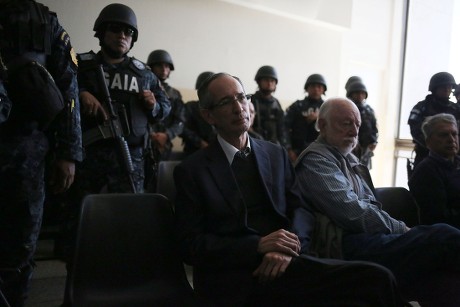 Former Guatemalan President Colom and 9 ministers 
detained in corruption case, Guatemala City - 13 Feb 2018