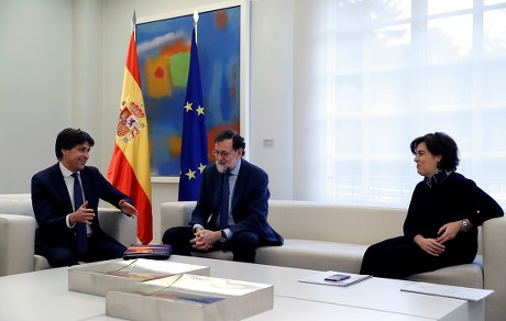 Rajoy meets the President of the Societat Civil Catalana, Madrid, Spain - 15 Feb 2018