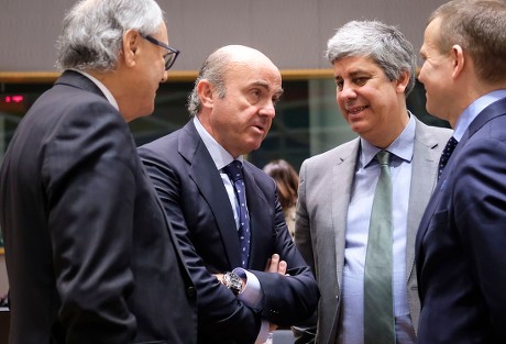 EU Finance ministers meeting, Brussels, Belgium - 20 Feb 2018
