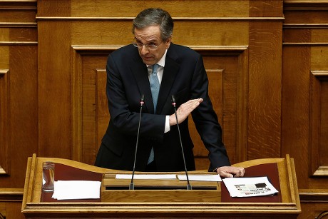 Debate in the Greek Parliament on Novartis Case, Athens, Greece - 21 Feb 2018