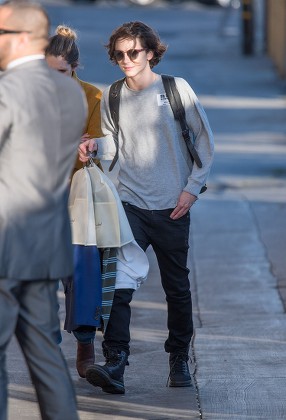 photo of Timothee Chalamet walking in LA with his