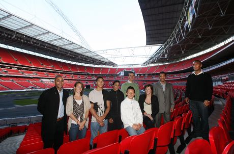 The Daily Mails Magnificent 7 Olympic Hopefuls Tom Daley Jr Badrick Rachael Latham Emile Pidgeon Shanaze Reade Gilkes Scott And Louis Smith With Olympic Gold Medalist Jason Gardener And Rugby Player Jason Robinson At Wembley