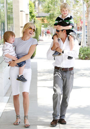 Sharon Stone Her Two Sons Laird Editorial Stock Photo - Stock Image