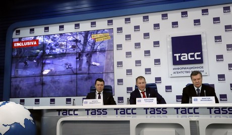 Former Ukrainian President Viktor Yanukovich attend a press conference in Moscow, Russian Federation - 02 Mar 2018
