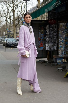 Street Style, Fall Winter 2018, Paris Fashion Week, France - 03 Mar 2018