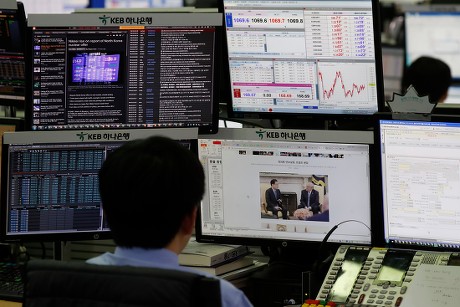 South Korea stock market rises after announcement of US/North Korea talks, Seoul - 09 Mar 2018