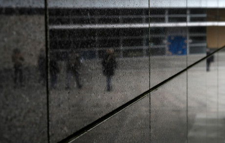 People European Flags Refected Wall Berlaymont Editorial Stock Photo ...