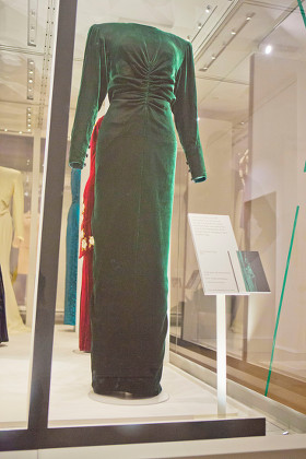 princess diana green velvet dress