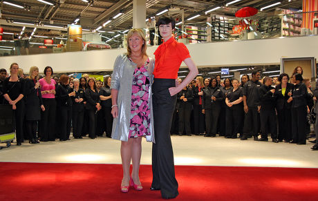 Erin O'connor And M&s Director Kate Bostock Unviel The Brand New Flagship Marks And Spencer Store In Colliers Wood