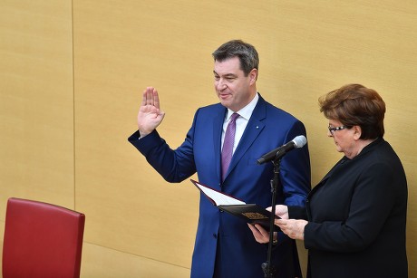Swearing-in of new Bavarian Prime Minister, Munich, Germany - 16 Mar 2018