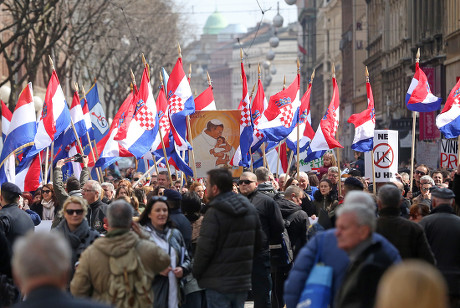 People Take Part Demonstration Against Ratification Editorial Stock