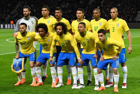 Brazil Players Pose Team Picture Prior Editorial Stock Photo - Stock Image,  team brazil players