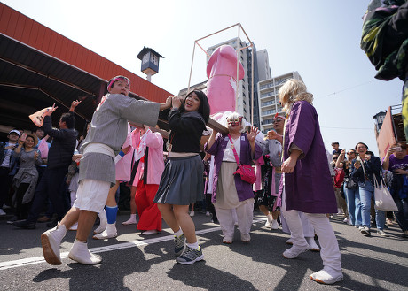 Steel Phallus Festival in Japan, Kawasaki - 01 Apr 2018 Stock Pictures ...