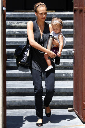 Jessica Alba Daughter Honor Marie Editorial Stock Photo - Stock Image