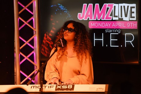H.E.R. at 99 Jamz radio station, Fort Lauderdale, USA - 09 Apr 2018