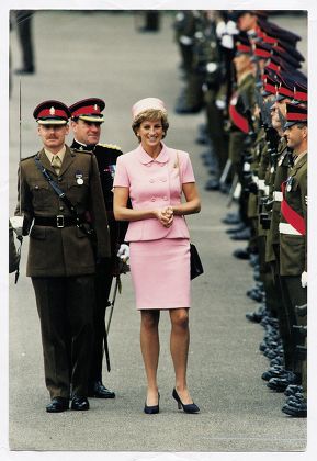 Princess Diana Inspecting Soldiers Princess Diana Editorial Stock Photo ...